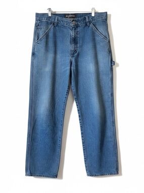 Levis SilverTab Carpenter JeanMens 33x32 Blue Denim Relaxed Straight‎ 44657-0740